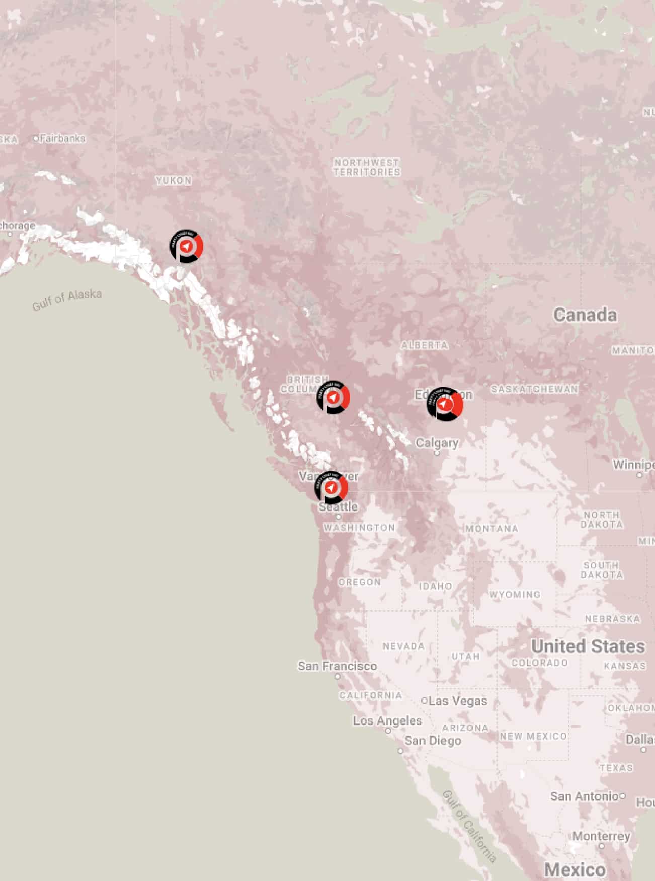 Private and Secondary Private locating in Edmonton, Prince George, Vancouver and Whitehorse